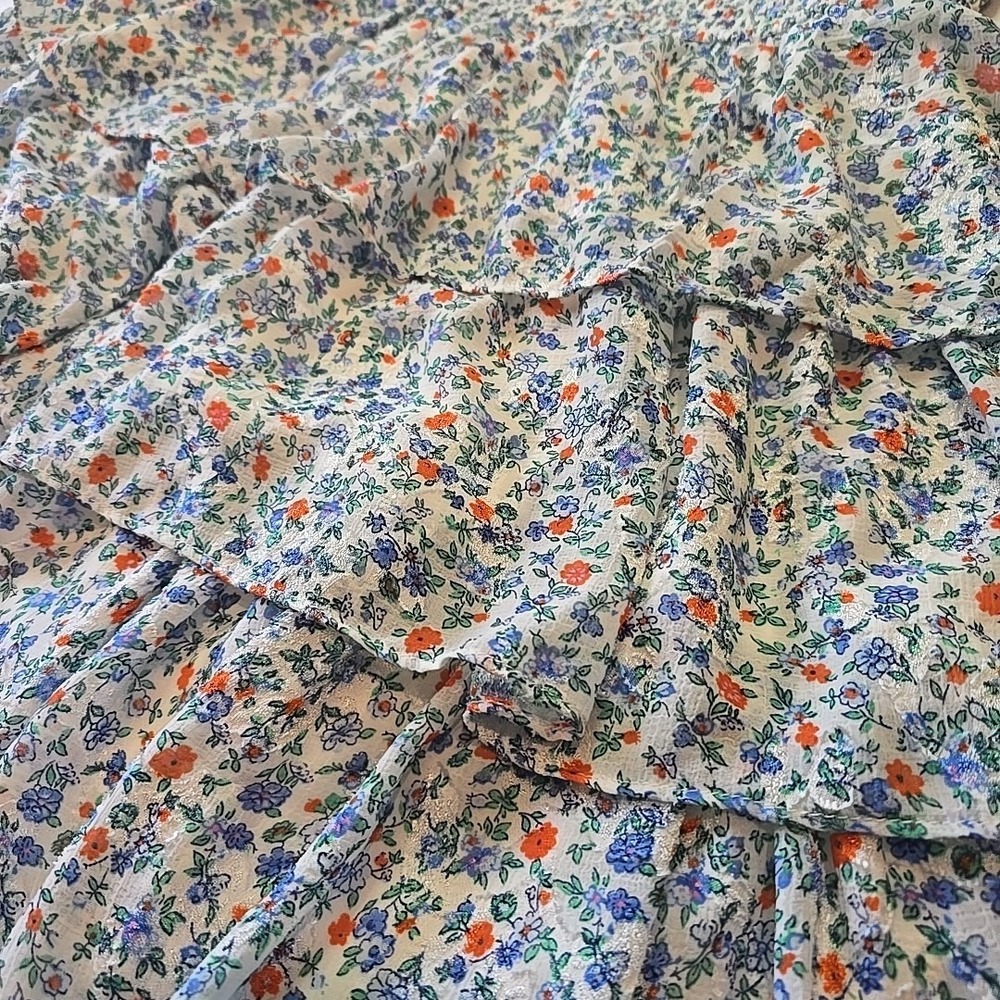 Alter'd State Smocked Floral Dress Women Size Medium M Multicolor Tiered - Picture 3 of 8